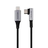 エレコム USB Type-C ケーブル 0.3m (USB-C to USB-C) L字 60W PD対応 ナイロンメッシュ 【USB-IF認証】 ブラック MPA-CCECL03BK
