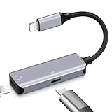 iPhone イヤホン変換アダプタ【ハイレゾ音質 PD急速充電対応】ライトニング イヤホン iphone 充電しながらイヤホン 変換 lig