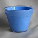 【4個入】イタリア製樹脂ポット(植木鉢/プランター) ジェリー φ8cm/穴無し ライトブルー(青) 〔ガーデニング用品/園芸〕