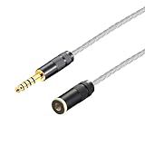 luxferre 4.4mm 延長 ケーブル 1M 4.4mm バランス ケーブル 4.4mm 5 極 オス メス 4.4 to 4.4 cable 4.4 mm 変換 コード 単結晶銅 cable NW-WM1A NW-WM1Z ZX300 TA-ZH1ES PHA-2A に対応 (1M)