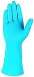 MCR Safety 5300L 13-Inch Seamless Nitrile Rubber Gloves with Straight Cuff, Blue, Large, 1-Pair [並行輸