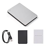 Docooler ポータブル外付けハードドライブ、2.5インチ外付けハードドライブ HDD、PC用USB 3.0、安定した伝送を備えたポータブルモバイルハードディスク、ノートパソコン/コンピューター/携帯電話用メタルハードドライブ