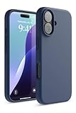 【elago】iPhone16用 シリコン耐衝撃ケース 指紋防止 サラサラ シリコンケース ジーンインディゴ
