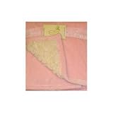 Beansprout Micro Mink Reversing to Sherpa Crib Throw Blanket, Pink by Pem America [並行輸入品]