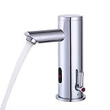 プラットフォーム 洗面台 電子自動センサー タッチレス バスルーム シンク 蛇口 モーションセンサー ハンズフリー ベッセルシンク タップ、鉛フリー認定、クローム仕上げ Normal AT0135A