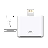 [MFi認証] Lightning - 30ピンアダプター、iPhone 8ピンオス-30ピンメス充電同期コンバーターコネクター Apple iPhone 12 11 X 8 7 6P 5S 4S 4 3 3G/iPad/iPod White Sharllen (オーディオなし)