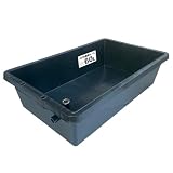 五色アクア メダカ飼育ケース 60リットル 黒 大雨対策（オーバーフロー）付 トロ舟 めだかや金魚の屋外飼育や水草・睡蓮栽培、ビオトープ水槽やメダカすくいにも