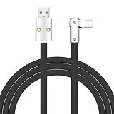 chubbycable USB C ケーブル L字 240W 急速充電 & 高速データ転送 超厚シリコンタイプc ケーブルMacBook/iPad/Galaxyiphone15/iphone16/iphone17等type c機種対応, ブラック, USB-A & Type-C, 2M