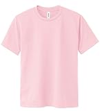 [グリマー] Tシャツ UVカット・吸汗速乾 ドライメッシュTシャツ4.4oz [メンズ］ ライトピンク L