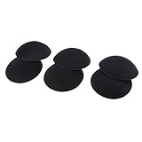 ブラパッド 挿入パッド レモン型 ブラジャーパッド 14.5cm 柔らかい 3組セット - ブラック