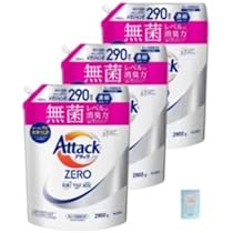 Attack ZERO 洗濯洗剤 1540g×6袋 アタックZERO つめかえ用 梱販売用 ( 1540g×6個入 )/ : 爽快