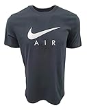 Nike メンズ スウッシュ エア メタリック グラフィック T (スモール、ブラック)