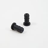 Wave Design ｼﾘｺﾝ製 3.5Φ イヤホンジャック用キャップ 3.5mm ジャックカバー フラット型 (ブラック) つまみなし 6個/パック Silicone 黒色 Cool Black IJ FB