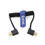 Eonvic 8 K 左アングル HDMI 右アングル HDMI 2.1 超高速編組コイル ケーブル Z カム カメラ ソニー A7S3 A7IV キヤノン C300 C500 BM5 モニター用