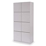 LOWYA （ロウヤ） 食器棚 壁面収納 プッシュオープン 可動棚 スライド収納 コンセント付 キッチン収納 キッチンタイプ 高さ190cm 幅90cm ホワイトウォッシュ おしゃれ 新生活