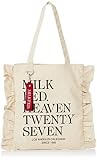 [ミルクフェド] トートバッグ LOGO FRILL TOTE レディース WHITE