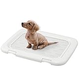 アイリスオーヤマ 犬 トイレ しつけ メッシュカバー付 フチもれしにくいトレーニングペットトレー ワイド 銀イオン配合 抗菌 アイボリー