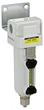 PneumaticPlus SAF3000M-N03B-MEP Compressed Air Particulate Filter, 3/8 Pipe Size, NPT-Manual Drain, 