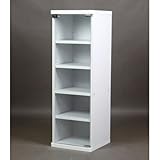 隙間収納棚 アレンジスリム ガラス戸キャビネット 幅30cm高さ90cm