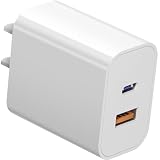 iPhone 15 充電器 Type-C USB 充電器 20W [PSE認証済み] acアダプター Type-C タイプc 充電器 USB-A&USB-C 2ポート USB C 充電器 iPhone 15/15 Pro/15 Pro Max/15 Plus/14/13/12/11/XS/8/iPad/Samsung/Androidに対応
