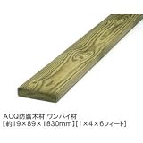 ACQ防腐木材 ワンバイ材 【約19×89×1830mm】[1×4]<O>