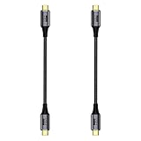 JINPINCABLE (ジンピンケーブル) USB4ケーブル 40Gbps 100W 急速充電 Thunderbolt 4 3 Type-Cに対応 8K @60Hz USB Cノートパソコン スマートフォン 外部SSD eGPU ドッキングステーション用 1フィート (2本パック)