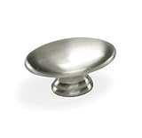 Laurey 52239 Nantucket Oval 1-1/2-Inch Maximum Width Knob, Satin Pewter Laurey [並行輸入品]