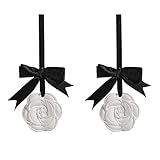 Doyime アロマストーン 吊り下げ タイプ 【2個セット】チャーム ローズ ポータブル 車載 芳香剤 アロマオイル