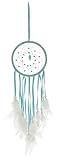 ドリームキャッチャー ターコイズ dream catcher 羽根 径11-12cm 皮 雑貨 壁掛け ネイティブアメリカン 魔除け お守り おまじない