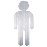 シロクマ トイレマーク 男 NS-351-1 100×44mm ステンレス