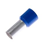 Panduit FSD87-25-Q Insulated Ferrule, Single Wire DIN End Sleeve, 1 AWG Wire Size, Blue, 0.59" Max I