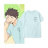 [Cutpie] ハイキュー 及川徹 Tシャツ 半袖 青葉城西 バレーボール部 隊服 訓練着 夏服 日常服 丸首 無地 軽い 柔らかい アニメ コスチューム 快適 通気性 コスプレ衣装 記念シャツ カジュアル ゆとり 漫画tシャツ 男女兼用 (L)
