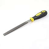 uxcell　フラットヤスリ　フラットファイル　セカンドカットポータブル　プラスチックコートハンドル　ミドルタイプ