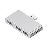 ドッキング ステーション ダブル モニター、DisplayLink ドッキング ステーション, ドッキングステーションUSB-C, TYPE-C 4-in-1 3 モニター ドッキング ステーション, ノートパソコンドッキングステーション, ラップトップドッキングステーション, ポータブル多機能USB Cダブルモニターコンピュータ、電話用