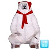 FRP　巨大な白クマのサンタ / Sitting Christmas Bear-JumBo　【クリス