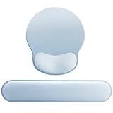 Laborio マウスパッド リストレスト 一体型マウスパッド 手首サポート 人間工学に基づいた (グラデーション・グレー・ブルーセット)