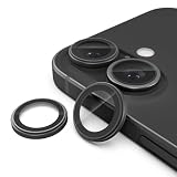 Hohotoon 対応 iPhone17 用の カメラ保護フィルム ARコーティング 超高透過率 耐衝撃 宇宙航空材料 キズ防止 アイフォン17 用の カメラフィルム アンチグレア 曇り防止 露出オーバー防止 黒縁取り 17カメラカバーいPhone 17 用のレンズカバー (ブラック 1セット)