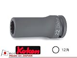 Ko-ken 16305M-39 3/4"sq. インパクト ロングソケット (12角 ) 39mm