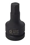 Sunex 560722 1-Inch Drive 22mm Hex Driver Socket by Sunex