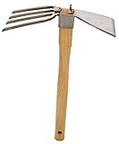 Zenport J608-B Hoe/Fork Combo with 3.25-Inch Stainless Steel Blade Head and 4 Prong Forks [並行輸入品]