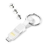 Alioay USBマルチケーブル ライトニングケーブル 短い 急速充電ケーブル Lightning/Micro usb/Type C 3in1 充電コード 携帯 キーホルダー コンパクト 軽い 小さい 短い 旅行