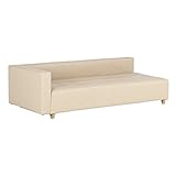 arne ベンチソファ ベンチ イス 背もたれ 肘掛け 片肘付き コーナーソファー Baggy DX-R 3×7 合成皮革 合皮 アイボリー