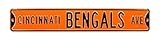NFLシンシナティ・ベンガルズスチールsignsteel Avenue Signs、チームカラー、36 " x 6 "