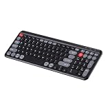【マルチペアリング・４台】Bluetooth/USB無線両対応 キーボードワイヤレス テンキー付き us配列 無線 薄型 type-C充電式 パンタグラフ ブルートゥース iPad パソコン タブレット PC スマホ用 Windows Mac iOS Android対応（黒）