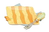 Young's Ceramic Fish Snack Plate with Fork, 6.75-Inch [並行輸入品]