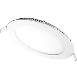 Generic 18w 90 Smd2853 Led Panel Light Round Ultra Slim Warm White Ac110-265v 8" Color White [並行輸入品]