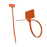 (pkpohs) マーカータイ マーキング用 ケーブルタイ 結束バンド 旗型タイプ ナイロン 表示スペース付 (オレンジ100本)