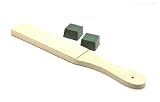 切れ味 持続 錆防止 包丁 ナイフ 革 砥ぎ セット ルージュスティック 2個 研磨用木台 研磨