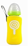 耐久性のある哺乳瓶Deadingはドロップ抵抗、イエロー、ウォーマーボトル
