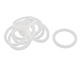 uxcell シリコンワッシャー シリカゲル Oリング シールリング ワッシャー ホワイト 10個入り